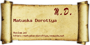 Matuska Dorottya névjegykártya