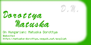 dorottya matuska business card